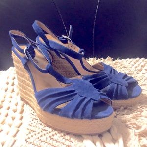 Cobalt Blue Suede Espadrilles by Steve Madden